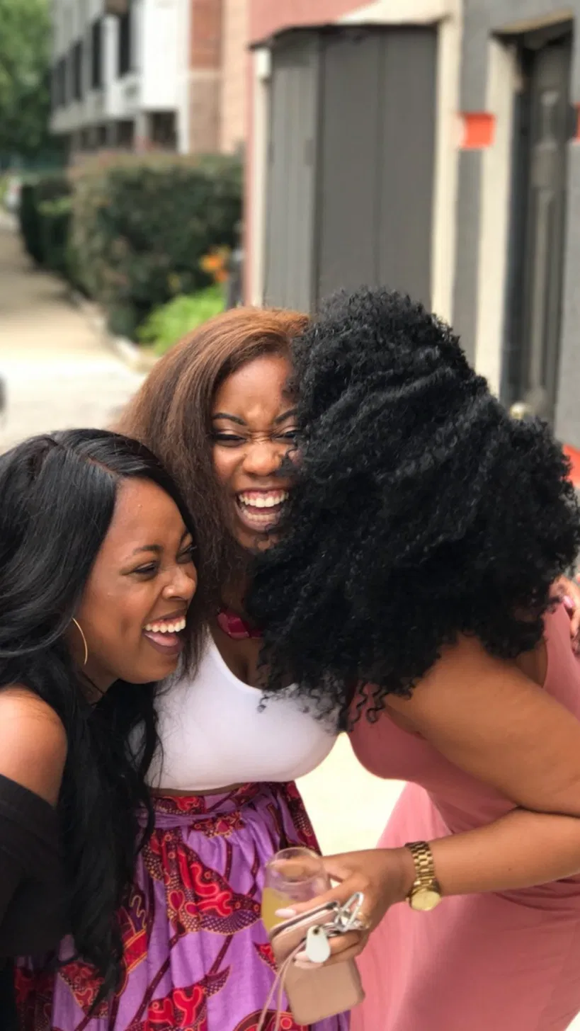 Women laughing together